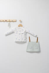 Tongs baby Set elegant cu fustita si bluzita pentru bebelusi Paris Love, Tongs baby (Culoare: Ecru, Marime: 9-12 luni)