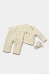 BabyCosy Set bluza dublata si pantaloni, Winter muselin - Stone, BabyCosy (Marime: 3-6 Luni)