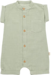 BabyCosy Salopeta de vara din muselina, BabyCosy, 100% bumbac organic, verde (Marime: 3-6 Luni)