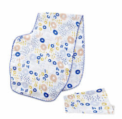 BabyJem Set prosopel BabyJem pentru alaptare din muselina (Model: Inele colorate)