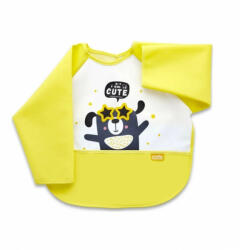 BabyJem Baveta cu maneci si buzunar BabyJem Polly Bib (Culoare: Galben) - drool Bavata
