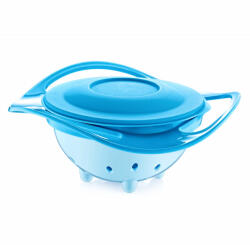 BabyJem Bol multifunctional cu capac si rotire 360 grade BabyJem Amazing Bowl (Culoare: Bleu) Set pentru masa bebelusi