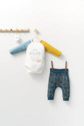 Tongs baby Set cu pantalonasi si body cu maneca lunga pentru bebelusi Monster, Tongs baby (Culoare: Bleumarin, Marime: 9-12 luni)