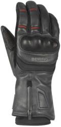 Bering Mănuși Moto din Piele & Textil BERING HALIFAX · Negru