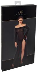 Noir Rochie Lungă Noir Transparentă cu Decolteu Carmen - Negru , XL