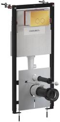 Omnires Set rezervor WC cu cadru Omnires StrongFrame cu spalare ECO si clapeta Minimal auriu lucios (STFWCECO1M-RGL) - sanoterm