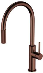Omnires Baterie bucatarie cu dus extractibil Omnires Switch cu sistem filtrare apa finisaj cupru antichizat periat (SW9059-FD1ORB) - sanoterm