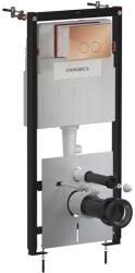 Omnires Set rezervor WC cu cadru Omnires StrongFrame cu spalare ECO si clapeta Minimal cupru periat (STFWCECO1M-RCP) - sanoterm