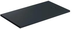 Omnires Cadita de dus compozit Omnires AquaRock M+ dreptunghiulara negru lava mat 80x160 cm (AQUAROCK80-160BLV) - sanoterm