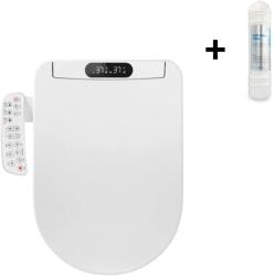 LANDUN Colac WC cu bideu forma U si filtru anticalcar inclus, cu incalzire, actionare din consola (U-WC406L-F)