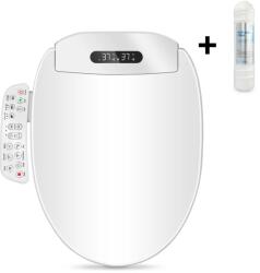 LANDUN Capac WC cu functie de bideu si filtru anticalcar inclus, model scurt 45-49 cm, consola (WC406S-F)