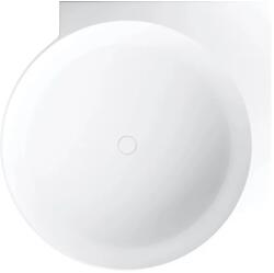 Omnires Cada pe colt asimetrica Omnires Ovo M+ compozit alb mat 120x120 cm (OVO120WNBM) - sanoterm