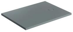 Omnires Cadita de dus compozit Omnires AquaRock M+ dreptunghiulara gri cenusiu mat 90x100 cm (AQUAROCK90-100AG) - sanoterm