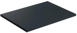 Omnires Cadita de dus compozit Omnires AquaRock M+ dreptunghiulara negru lava mat 80x120 cm (AQUAROCK80-120BLV) - sanoterm