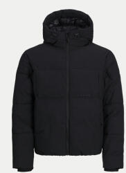 Jack & Jones Geaca Barbati, Jack Jones, Negru, Puffer, Rezistenta la vant cu gluga (12260433)