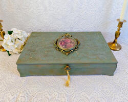 DecoVintage Cutie lemn -Vintage Rose XL (C805)