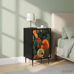 vidaXL Dulap de noapte ZAANDAM 2 buc. Stejar Negru 36 x 33 x 61 cm GartenMobel Dekor (8007332)