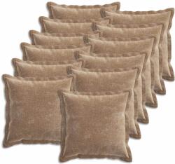 vidaXL Husa pentru perna 12 buc. HOUTEN Maro 40 x 40 cm GartenMobel Dekor (916863) Lenjerie de pat