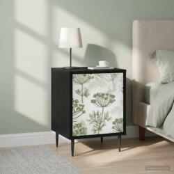 vidaXL Dulap de noapte GOTHA 2 buc. Stejar Negru 36 x 33 x 51 cm GartenMobel Dekor (8007268)