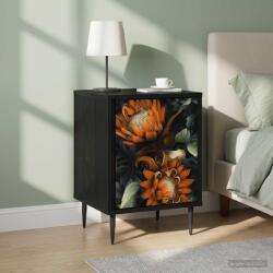 vidaXL Dulap de noapte LOCHEM 2 buc. Stejar Negru 36 x 33 x 51 cm GartenMobel Dekor (8007232)