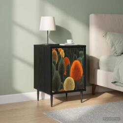 vidaXL Dulap de noapte ZAANDAM 2 buc. Stejar Negru 36 x 33 x 51 cm GartenMobel Dekor (8007252)