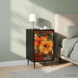 vidaXL Dulap de noapte GENNEP 2 buc. Stejar Negru 36 x 33 x 61 cm GartenMobel Dekor (8007322)
