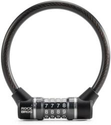 ROCKBROS 87639-4 kódzáras kerékpárzár acélkábellel, fekete
