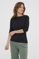 VERO MODA Vero Moda, Modáltartalmú felső háromnegyedes ujjakkal, Fekete, XS (10274133-BLACK-XS)