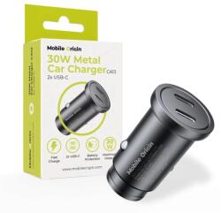 Mobile Origin CA13 30 W-os fém autós töltő, fekete