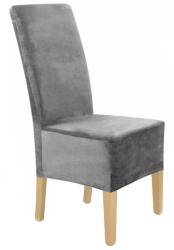 HomeDesign Székhuzat, Bútorok felöltöztetése, bársony, szürke, rugalmas, mosógépben mosható, szennyeződés és sérülés elleni védelem (21RA)