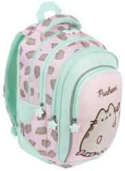 St. Majewski Ghiozdan scoala St. Majewski, 40X28X18 cm, Motiv Pusheen, Verde/Roz pastel (G681)