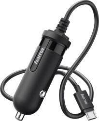 Hama Incarcator auto Hama MicroUSB, 1xUSB, 2.4A, Negru (4007249864215)