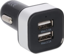 TechniSat Incarcator pentru masina TechniSat CARCHARGER DUAL USB CE 2 x Port USB 5V Negru/Gri (76-4941-00)