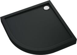 Schedpol Competia New Black Mat cădiță de duș semirotundă 80x80 cm negru 3.4633/C/MG (34633CMG)