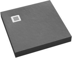 Schedpol New Horizons Grey Stone cădiță de duș pătrată 100x100 cm gri 3.3302/S/ST-M2 (33302SSTM2)