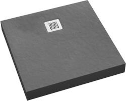 Schedpol New Horizons Grey Stone cădiță de duș pătrată 80x80 cm gri 3.3400/S/ST-M2 (33400SSTM2)