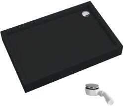Schedpol Competia New Black Mat cădiță de duș dreptunghiulară 100x90 cm negru 3.4645/C/MG (34645CMG)