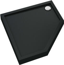 Schedpol Competia New Black Mat cădiță de duș pentagonală 80x80 cm negru 3.4697/C/MG (34697CMG)