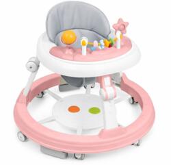 Kidizi Premergator multifunctional Kidizi Pippa roz pentru fetite, cu panou interactiv pentru picioare, tavita muzicala detasabila si inaltime reglabila pe 3 niveluri (5949551919575)