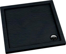 Schedpol Caspar Black Stone cădiță de duș pătrată 90x90 cm negru 3.261/C/ST (3261CST)