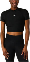 Under Armour Tricou pentru femei HeatGear Crop Mock SS Ultimate Black/White S
