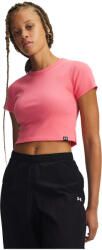 Under Armour Tricou pentru femei Rival Rib Baby Tee Bittersweet Pink/White M