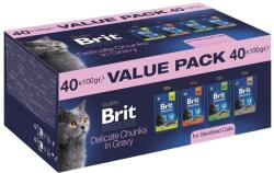  BRIT Premium by Nature Value pack sterilizált doboz - nedves macskaeledel - 40x100g