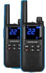 Sencor Stație walkie-talkie SMR 700 Blue 2W, 16 canale, IP54, funcție VOX, scanare automată, USB-C / AA, Albastru (SMR 700 Blue) - vexio Statii radio