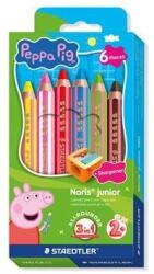 STAEDTLER Színes ceruza készlet, hatszögletű, jumbo, STAEDTLER , , Noris(R) junior 140", Peppa malac, 6 szín (140 C6 L1)