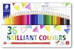 STAEDTLER Színes ceruza készlet, háromszögletű, fémdobozos, STAEDTLER "Ergo Soft 157", 36 különböző szín (157 M36 02)