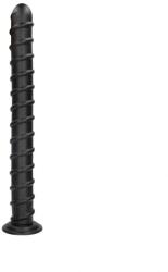 Ouch! Dildo Anal Pole of Power cu Ventuza, PVC, Negru, 58.5 cm