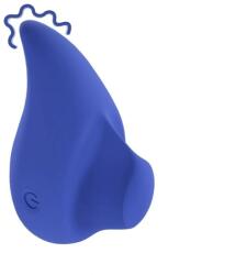 Loveline Vibrator Ergo Grip Lay On, 10 Moduri Vibratii, Silicon, USB, Albastru, 7.5 cm Vibrator