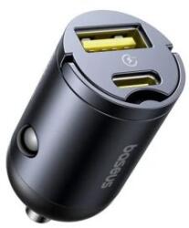  Încărcător auto Baseus Tiny Star Mini USB-A/USB-C 30W Negru Cosmic 6932172677206