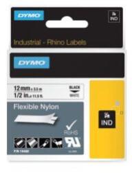 DYMO Bandă flexibilă din nailon Dymo Rhino 12 mm alb/negru